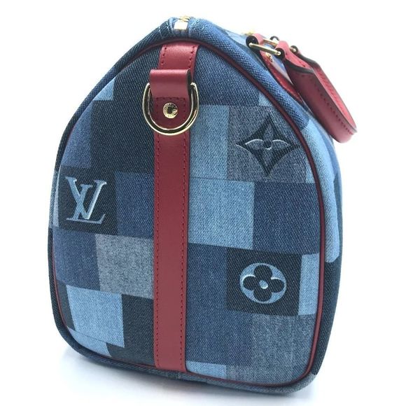 Louis Vuitton Monogram Denim Speedy Bandouliere 30 Shoulder Bag - Picture 2 of 8